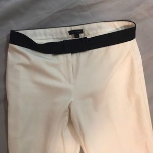 Soft black bow white pants